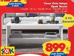 RUUM STORE TERNA ORTA SEHPA OPAK BEYAZ